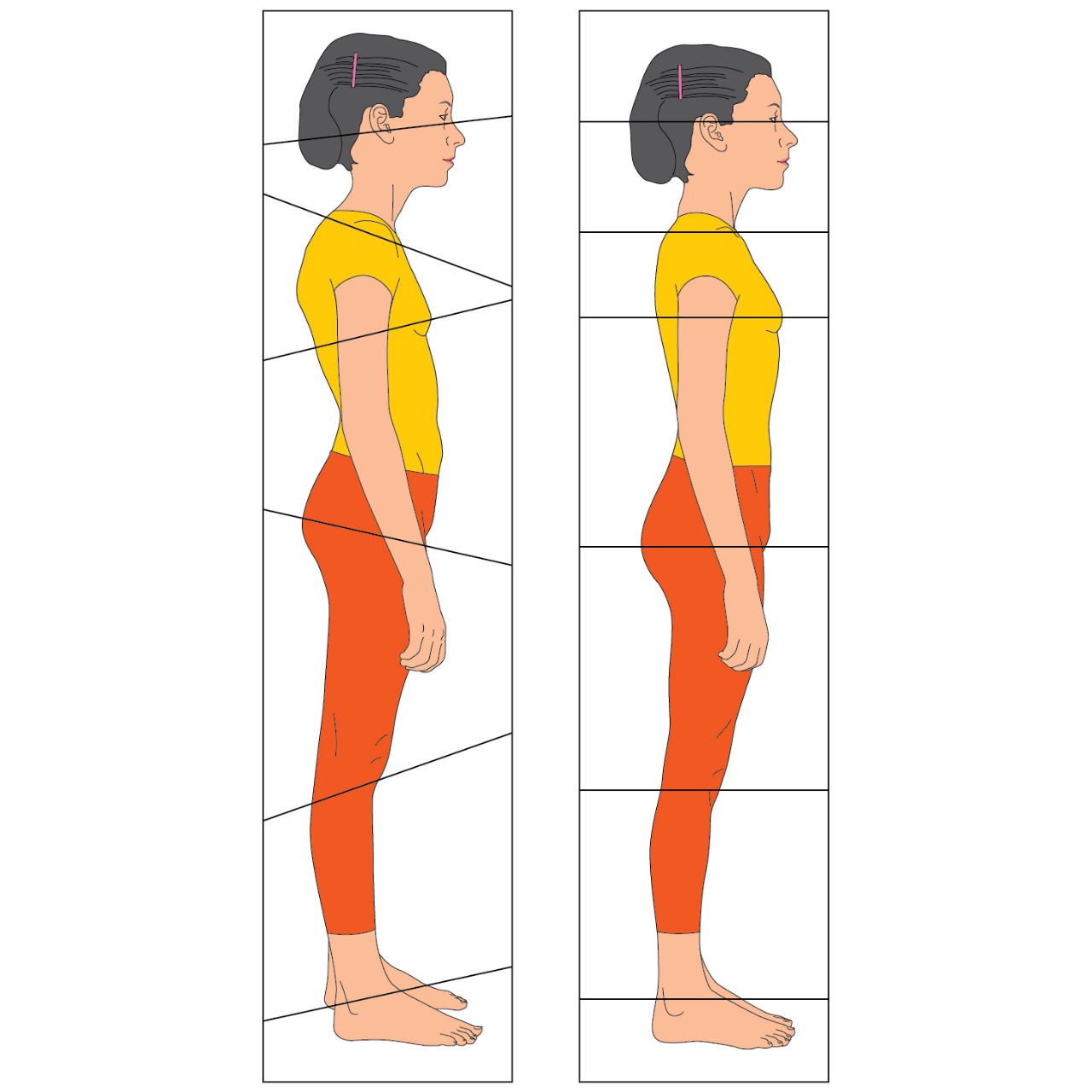 Para um melhor resultado, separe o alongamento das pernas e das costas.  Parte 01 - Helena Ciampolini - Rolfing® e Movimento - Equilíbrio do corpo -  Alívio de dores musculares, boa postura